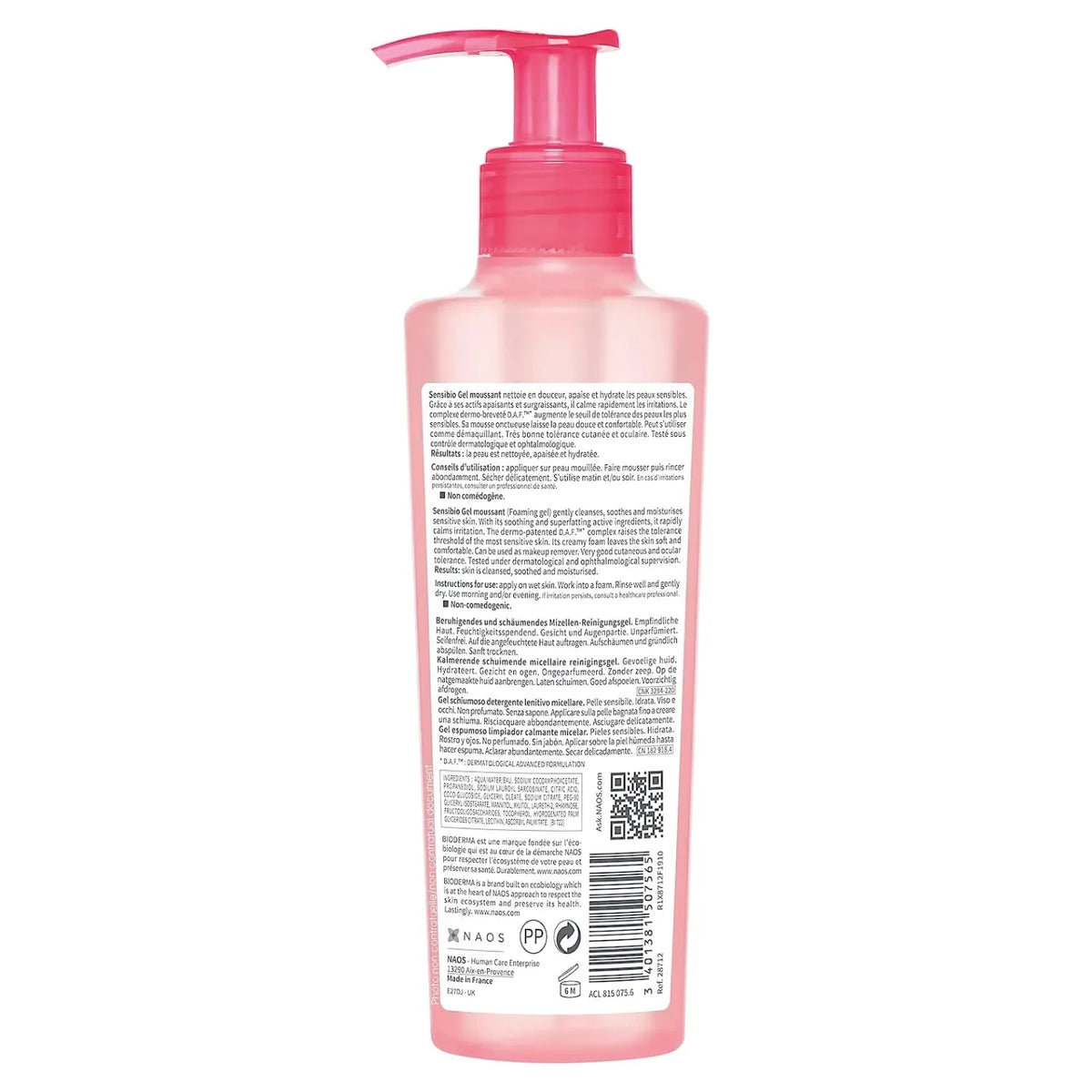 Bioderma Sensibio Gel Moussant Soothing Micellar Cleansing Foaming Gel 200ml Bioderma
