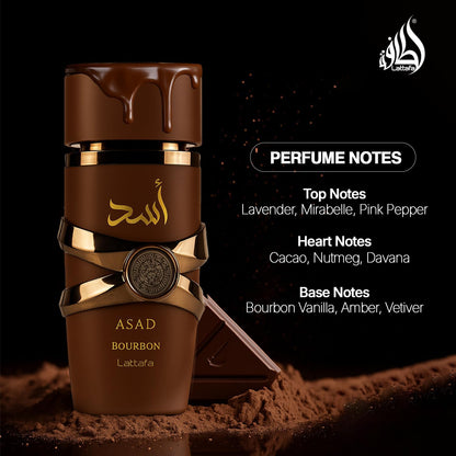 Lattafa ASAD BOURBON EDP For Men - 100ML Lataffa