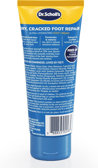 Dr. Scholl's Dry, Cracked Foot Repair Ultra-Hydrating Foot Cream Moisturizer - 3.5 oz Dr. Scholl's