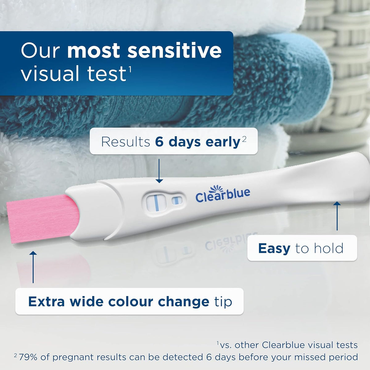 Clear Blue Ultra Early Pregnancy Test Kit 1's Clear Blue