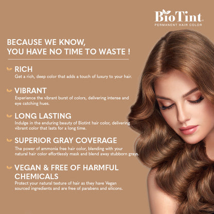 BioTint Permanent Hair Color - 5.3 Light Golden Brown BioTint