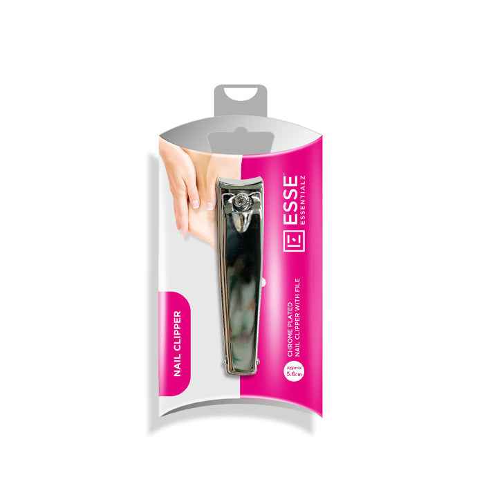 Essentialz chrome plated nail clipper with file 5.6 cm