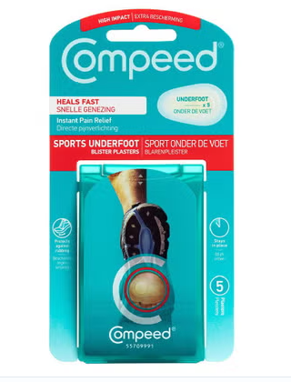 Compeed Hydrocolloid Blister Plasters Sports Underfoot 5's Compeed