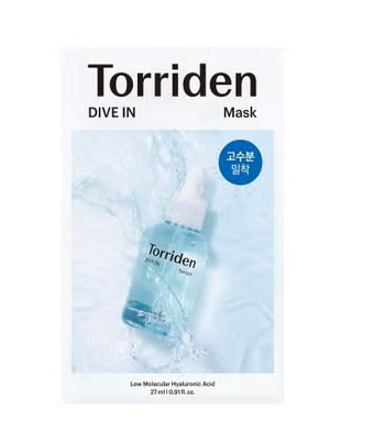 Torriden Dive In Hyaluronic Acid Facial Sheet Mask 27ml, Pack of 10's torriden