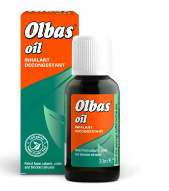 Inhalant Decongestant Oil For Cold & Sinuses Relief 30ml olbas