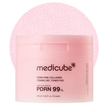 Medicube PDRN Pink Collagen Toning Gel Toner Pads 120ml