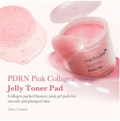 Medicube PDRN Pink Collagen Toning Gel Toner Pads 120ml