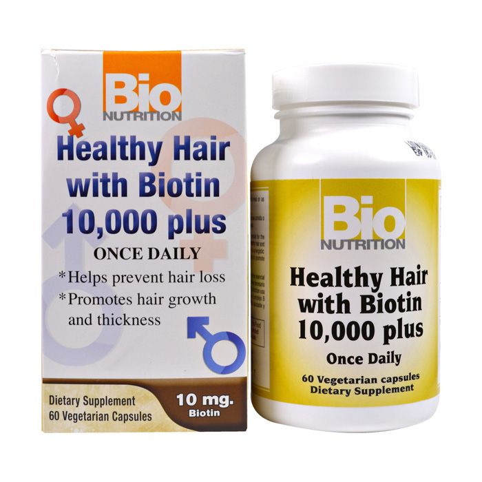Bio Nutrition Healthy Hair With Biotin 10000 Plus 60's Bio Nutrition