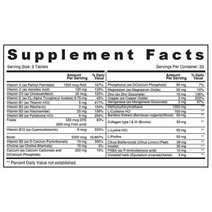 Sunshine Nutrition Hair Max - 100 Tablets