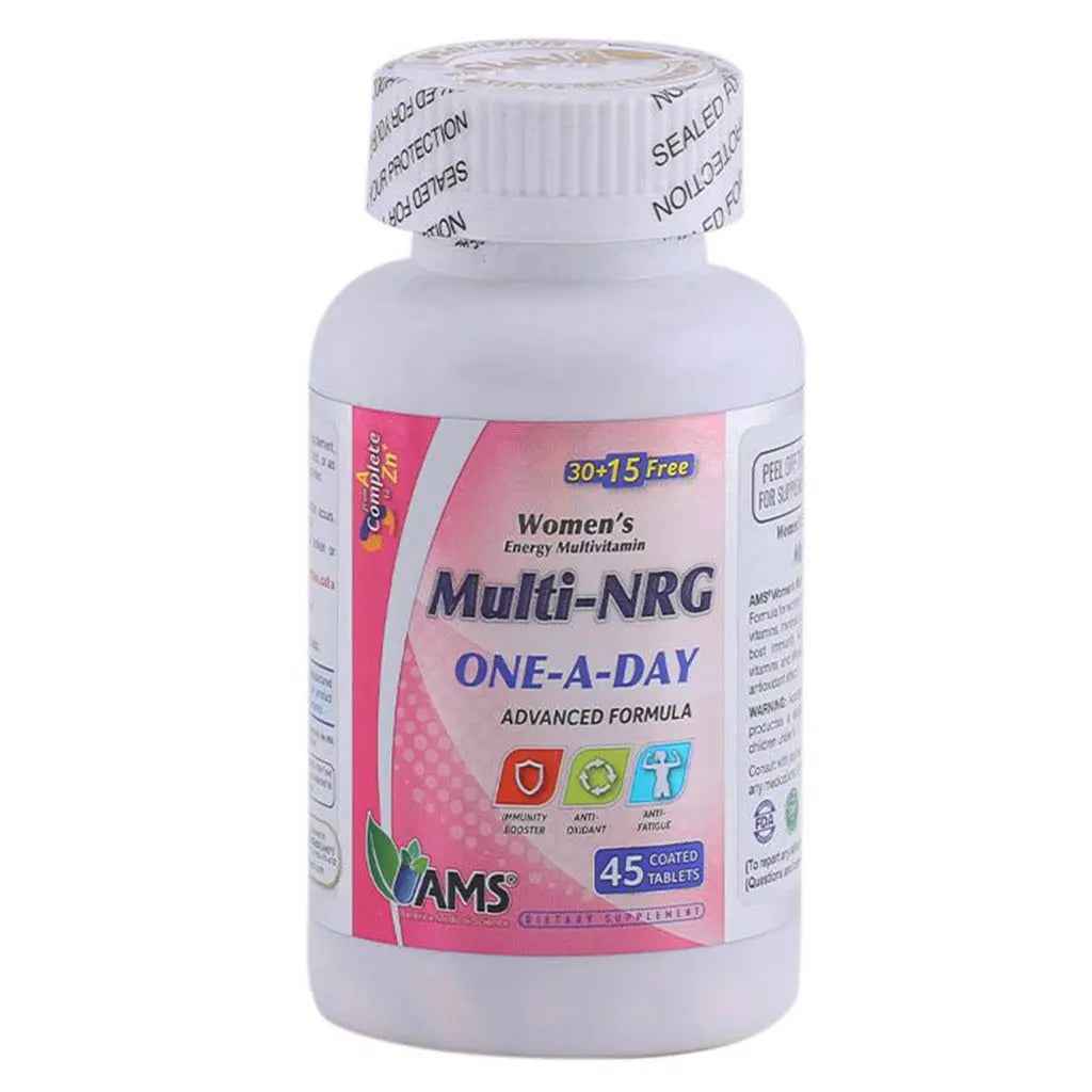 Ams multi-nrg women's energy multivitamin coated tablets 45's