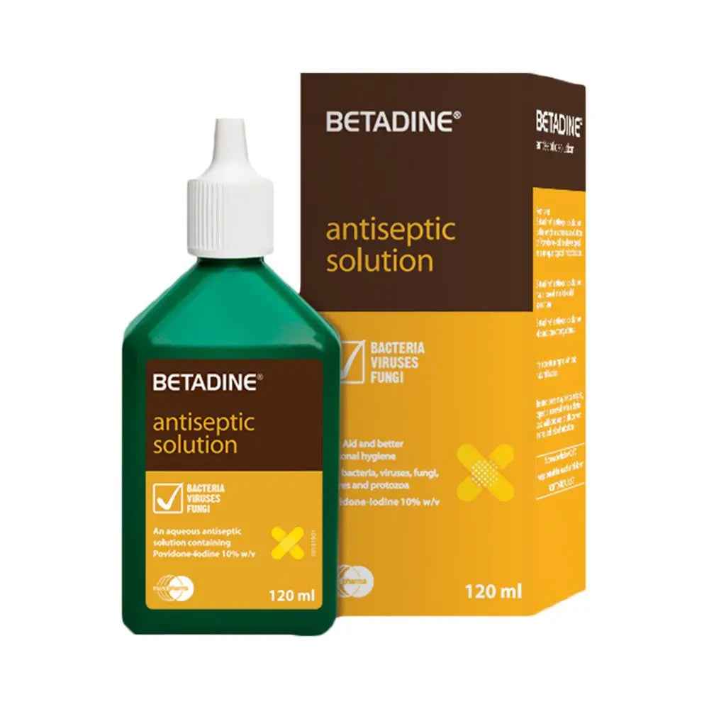Betadine antiseptic solution 120 ml – povidone-iodine 10%