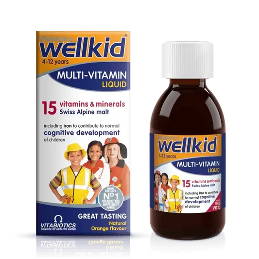 Vitabiotics Wellkid Multivitamin Orange Flavoured Liquid For Children 150ml