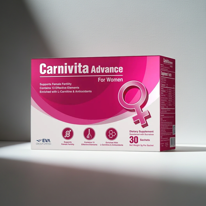 Eva Pharma Carnivita Advance for Women – L-Carnitine & Antioxidant Sachets (Pack of 30) Eva Pharma