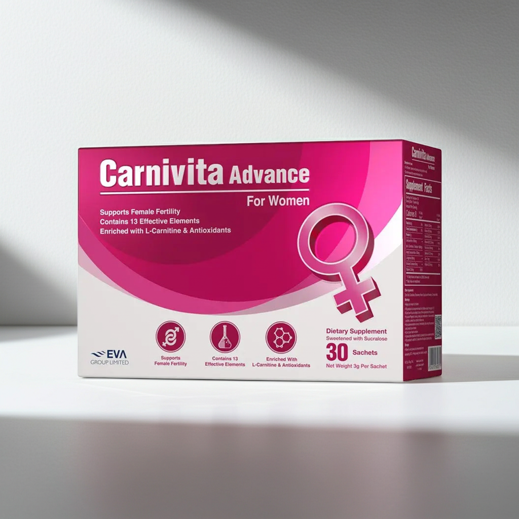 Eva Pharma Carnivita Advance for Women – L-Carnitine & Antioxidant Sachets (Pack of 30) Eva Pharma